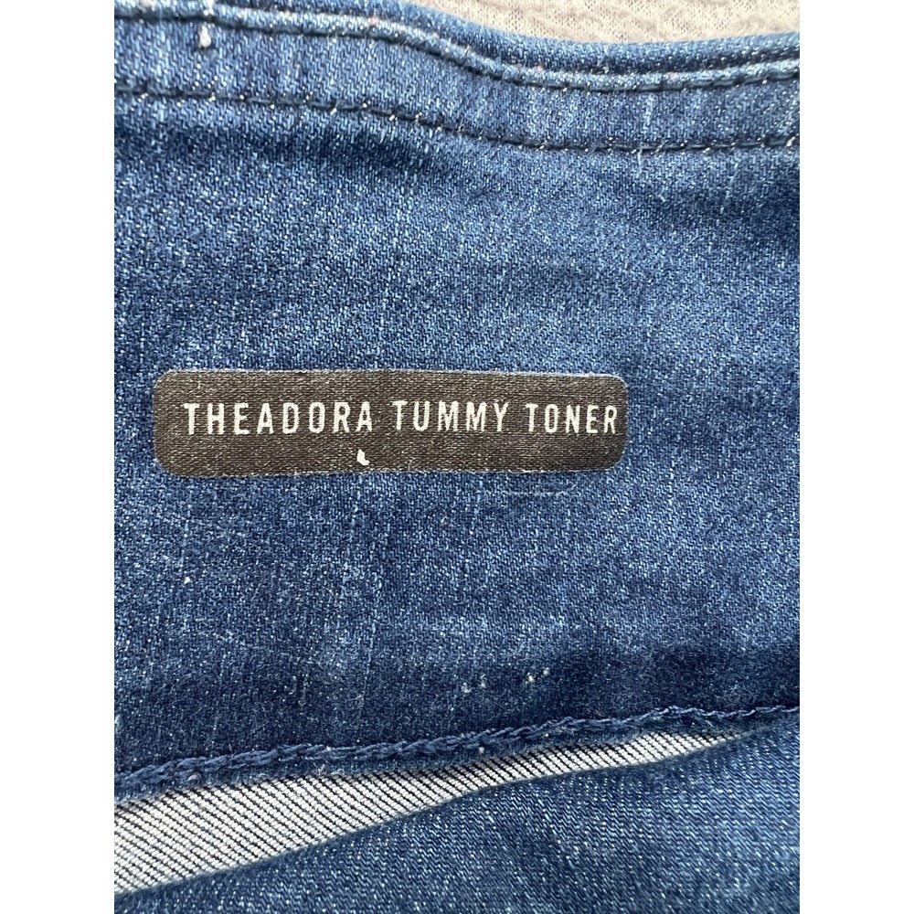 Bandolino Jeans Theadora Tummy Toner Pull On Straight Leg Blue Medium Wash 16W - Picture 4 of 13
